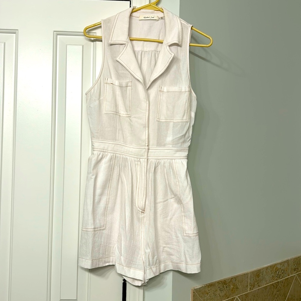 White one piece, romper, medium